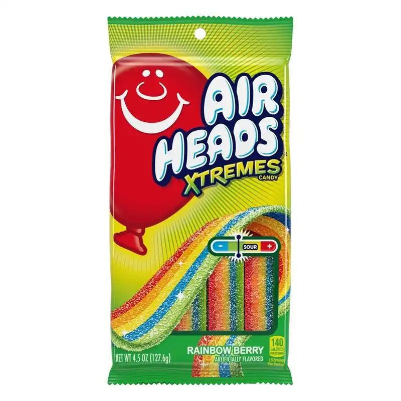 Airheads Xtremes Rainbow Berry Flavor Sour Chewy Candy