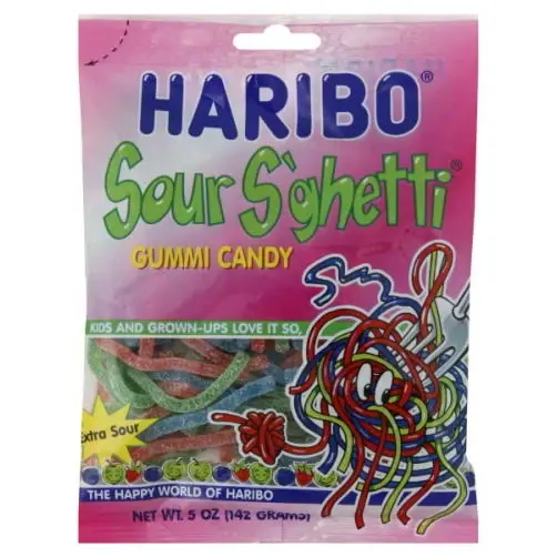 Haribo Sour S‘ghetti Gummi Candy Assorted - 5.0 Oz