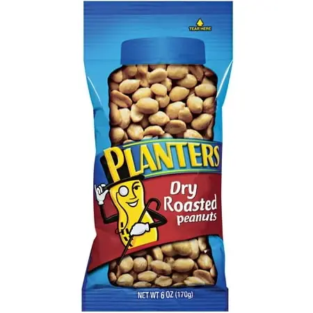 Planters Dry Roasted Peanuts Bag, 6 Ounce