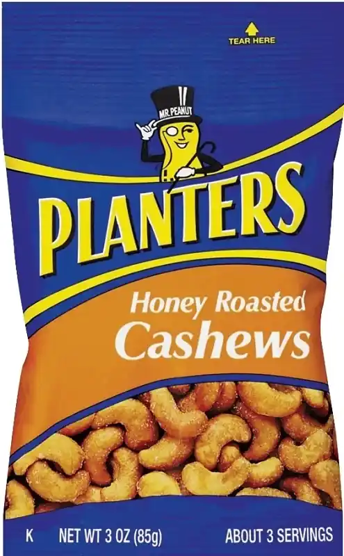 Planters Honey Roasted Cashew Big Bag 3 Oz