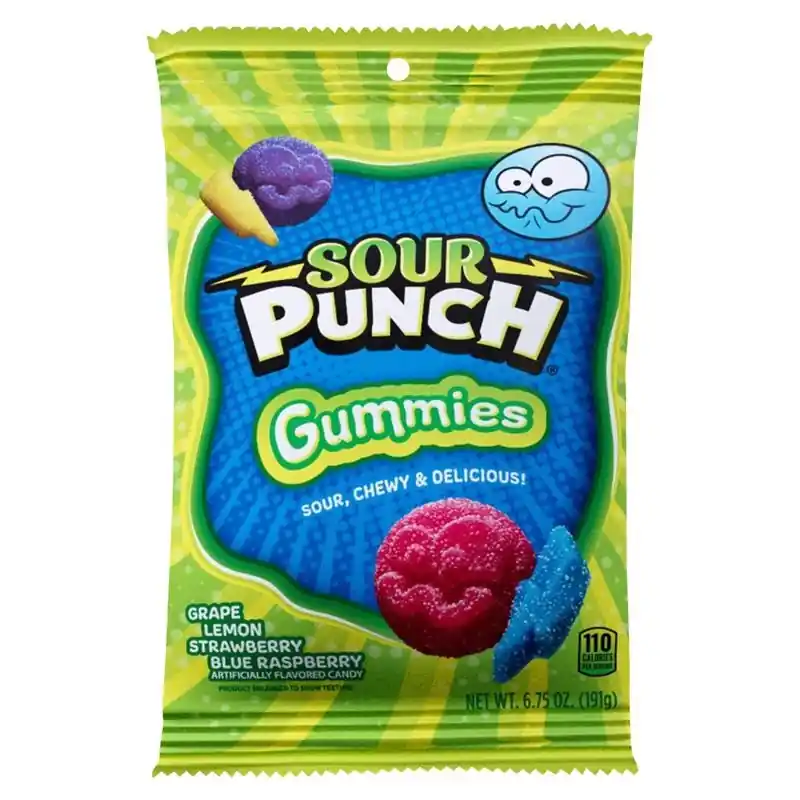 Assorted Sour Gummie Candy 6.75 Oz