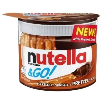 & Go! Hazelnut Spread With Pretzel Sticks, 1.9 Oz Each, 12 Count Box