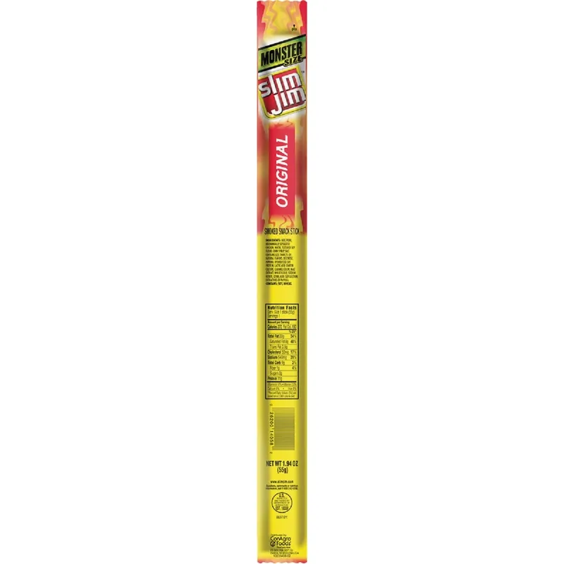 Monster Original Flavor 1.94 Oz. Beef Stick - Protein-packed Snack
