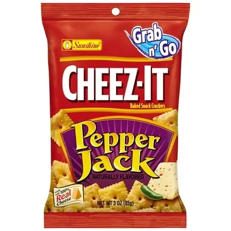 Grab N‘ Go Pepper Jack Baked Snack Crackers 3 Oz Bag - 2 Boxes