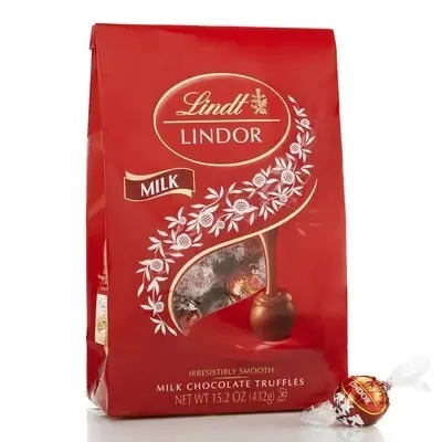 Lindor Milk Chocolate Truffles, 15.2 Ounce Bag (l002474)