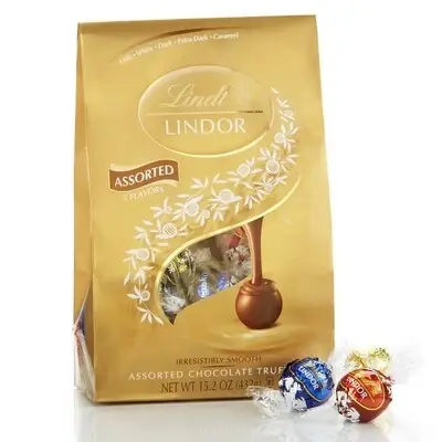 Lindor Assorted Chocolate Truffles Platinum Bag - 15.2 Ounce