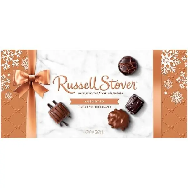 Russell Stover Assorted Christmas Milk & Dark Chocolates - 9.4 Oz