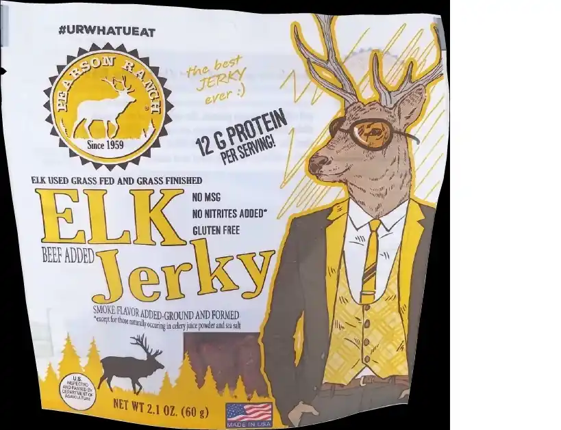 2.1 Oz. All-natural Elk Jerky - Tender, High Protein Snack
