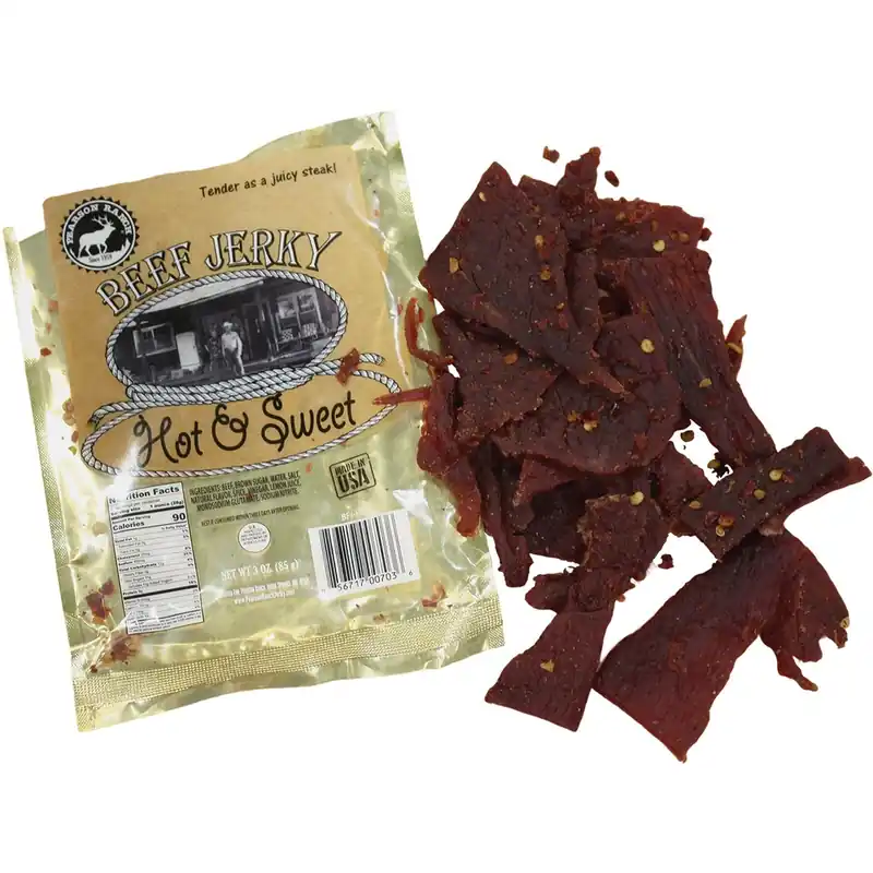 3 Oz. Hot & Sweet Premium Whole Muscle Jerky - Gluten-free