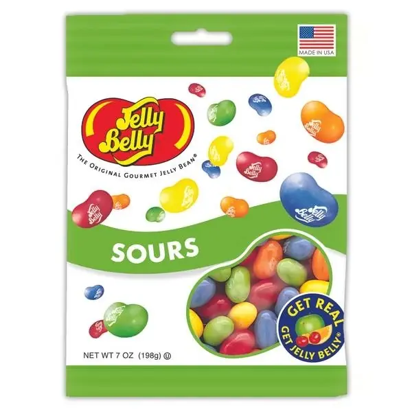 Jelly Belly Gourmet Sours Jelly Beans - 7 Ounce Bag