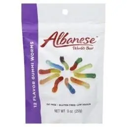 Albanese World‘s Best 12 Flavor Mini Gummi Worms - 9oz