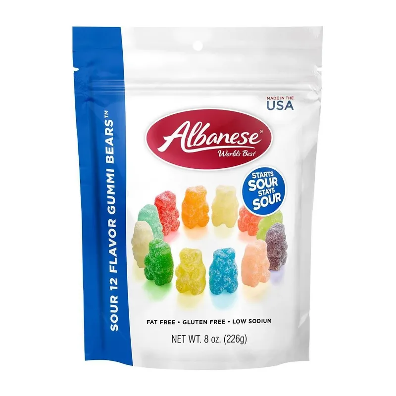 World‘s Best Sour Gummi Bears - 12 Flavor Variety - 8 Ounce Bag