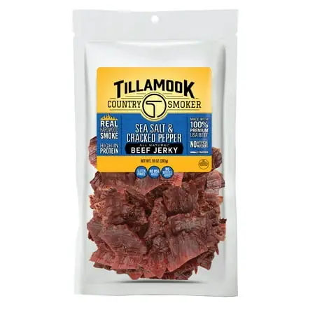 Sea Salt & Cracked Pepper Jerky, 10 Ounce Bag