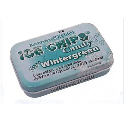 Ice Chips Hand Crafted Candy Tin - Wintergreen Flavor - 1.76 Ounces