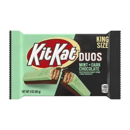 Duos Dark Chocolate Mint King Size Candy Bar - 3.0 Oz