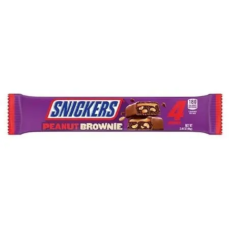 Peanut Brownie Squares Share Size Chocolate Candy Bar - 2.4 Ounces