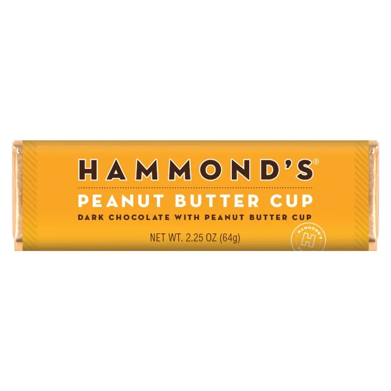 Peanut Butter Cup Dark Chocolate Candy Bar 2.25 Ounces Gourmet Treat