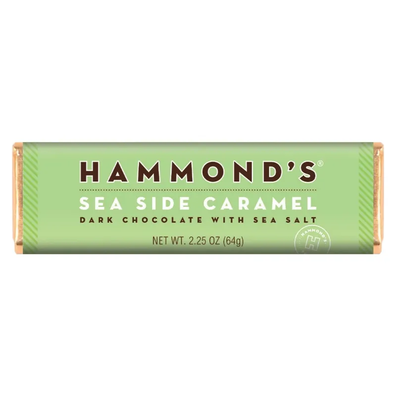 Dark Chocolate Sea Side Caramel Candy Bar 2.25 Oz - Indulgent Treat