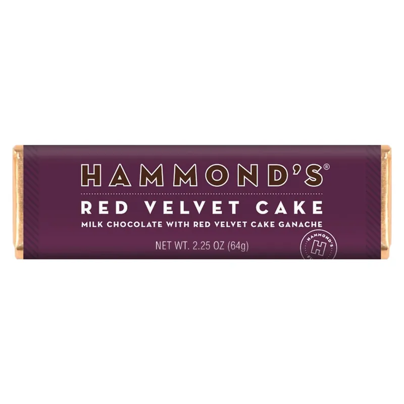 Red Velvet Cake Chocolate Bar 2.25 Oz - Decadent Belgian Treat