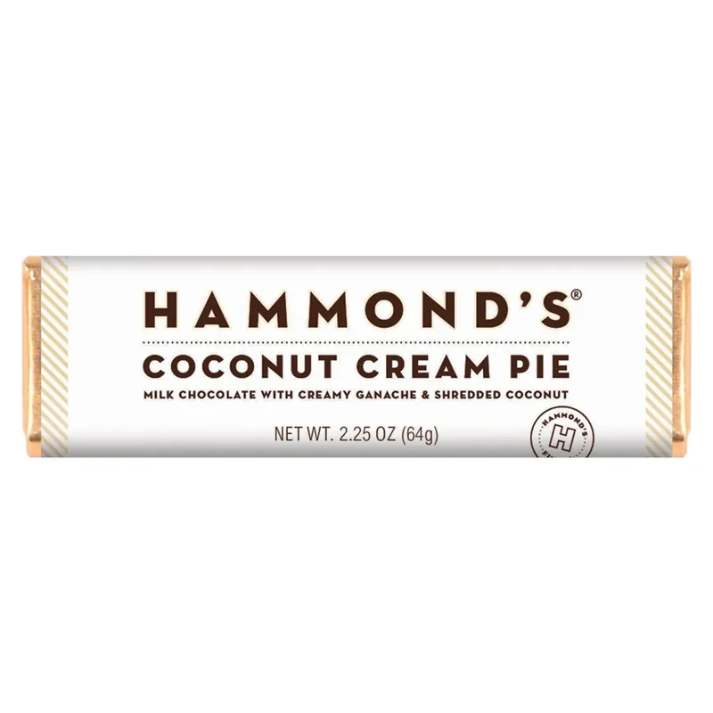 Coconut Cream Pie Milk Chocolate Candy Bar 2.25 Oz - Decadent Treat
