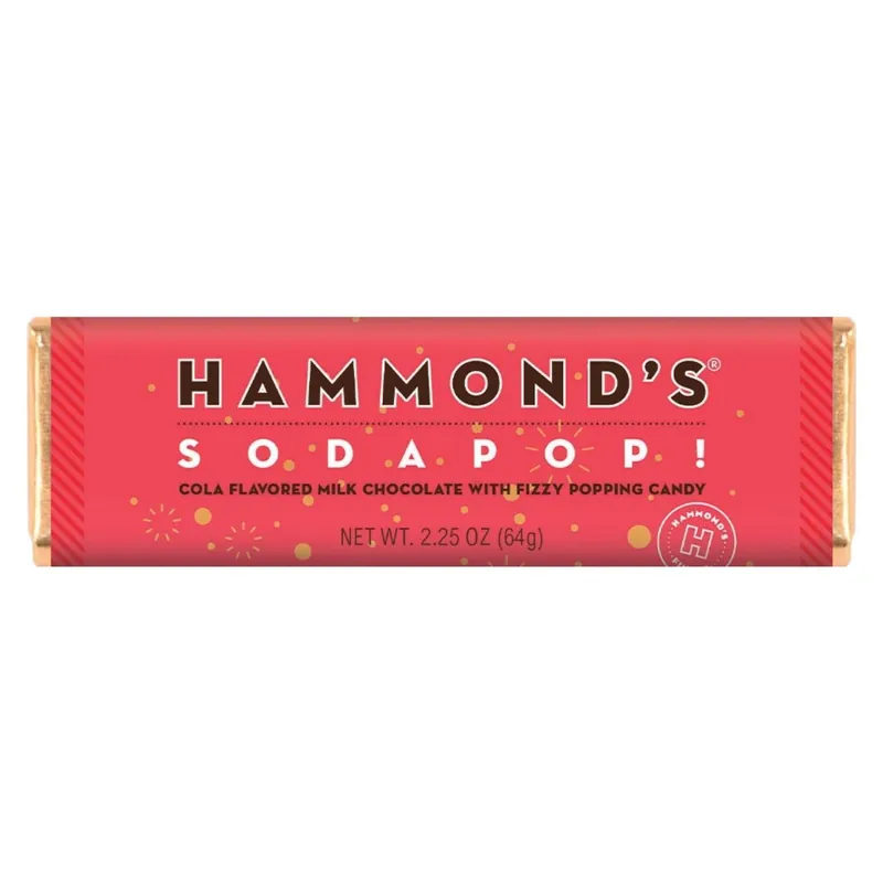 Hammond‘s Sodapop Milk Chocolate Candy Bar 2.25 Oz