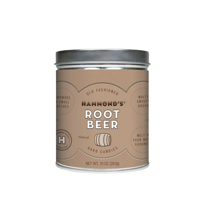 All Natural Root Beer Hard Candy 10 Oz Giftable Tin