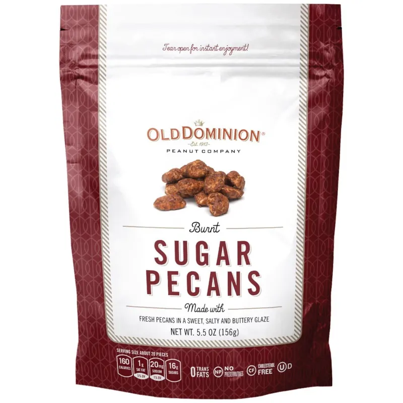Hammond Burnt Sugar Pecans 5.5 Oz Resealable Bag
