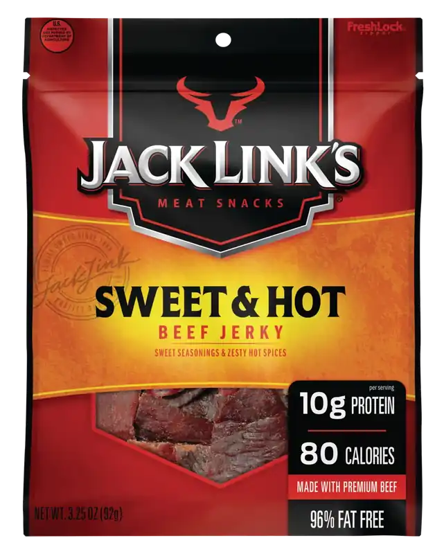 Sweet & Hot Beef Jerky Protein Snack, 3.25 Ounces