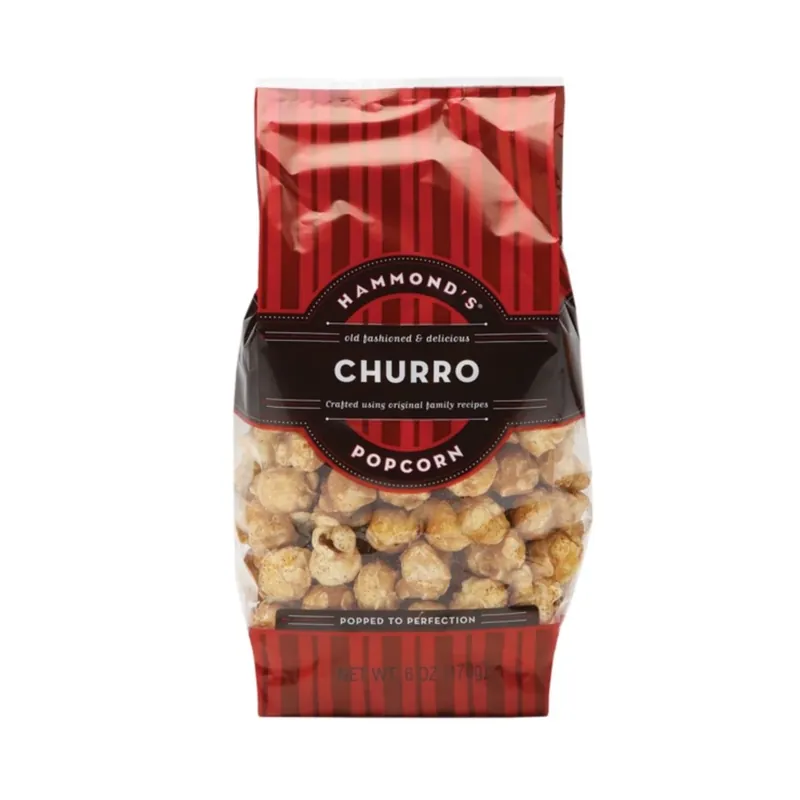 Hammond‘s Natural Churro Cinnamon Flavored Popcorn 6 Oz Bag