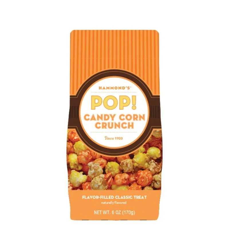 Hammond‘s Halloween Candy Corn Crunch Popcorn 6 Oz Bag