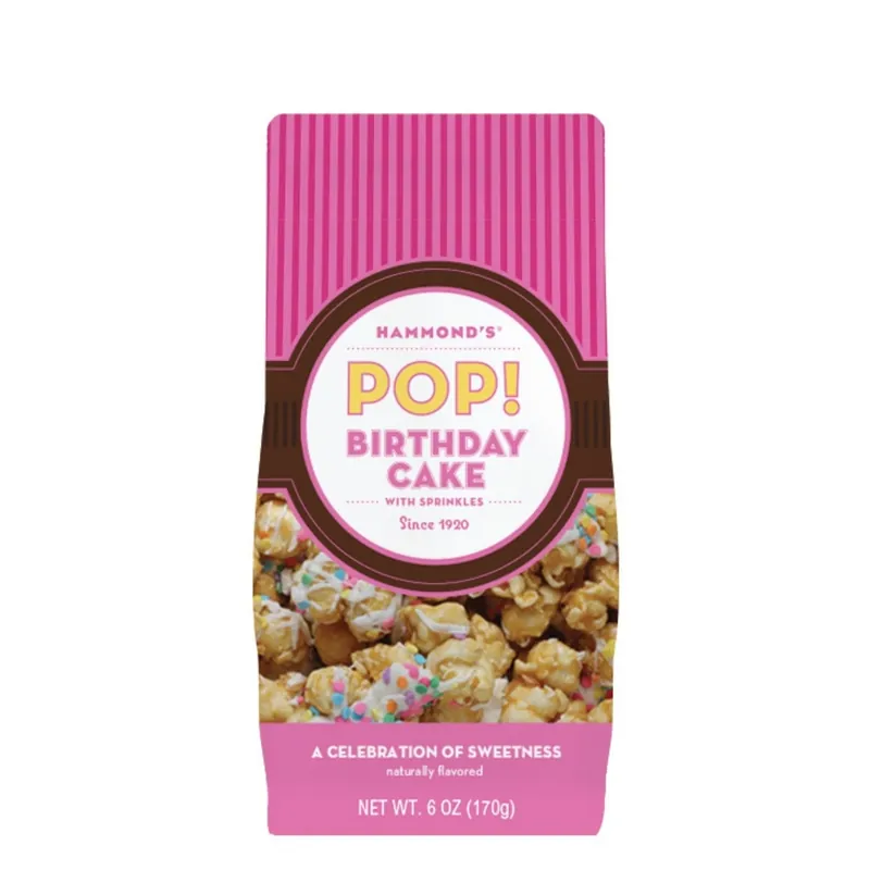 Birthday Cake Popcorn 6 Ounce Bagged Gourmet Snack
