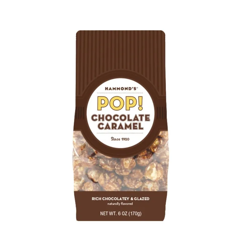Natural Chocolatey Caramel Popcorn 6 Ounce Bagged Snack