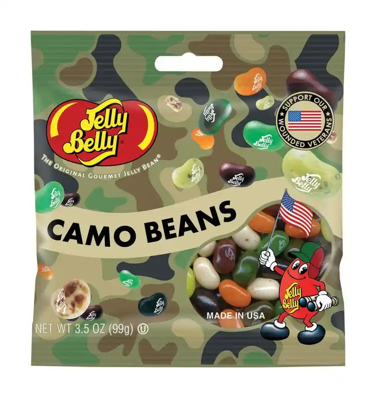 Gourmet Jelly Beans, Camo Beans, Grab & Go Bag, 3.5-oz.