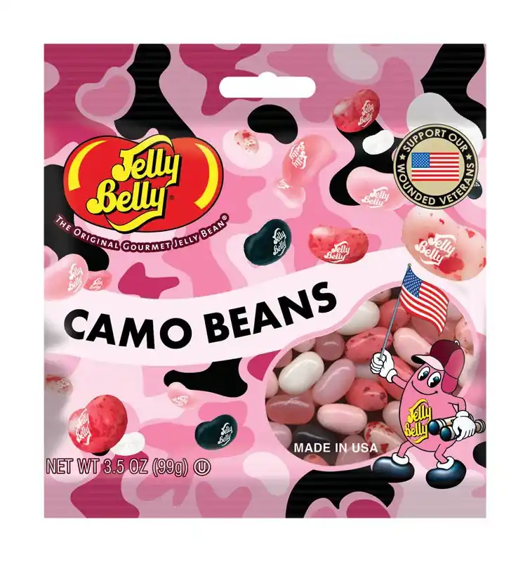 Pink Camo Beans Jelly Beans 3.5 Ounce Bag