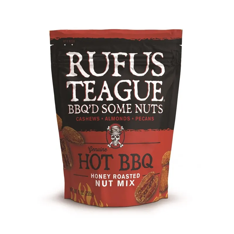 Rufus Teague Hot Bbq Honey Roasted Nuts 9 Oz Bag