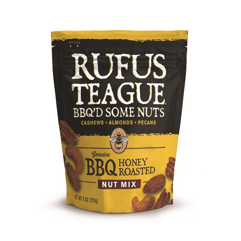 Rufus Teague Bbq Honey Roasted Nuts 9 Ounce Bag - Premium Nut Mix