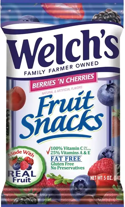 Fruit Snacks Berries & Cherries, 5 Oz.