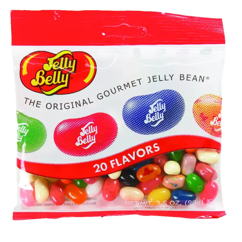 Gourmet Jelly Beans Assorted 20 Flavors Grab And Go Bag 3.5 Ounce