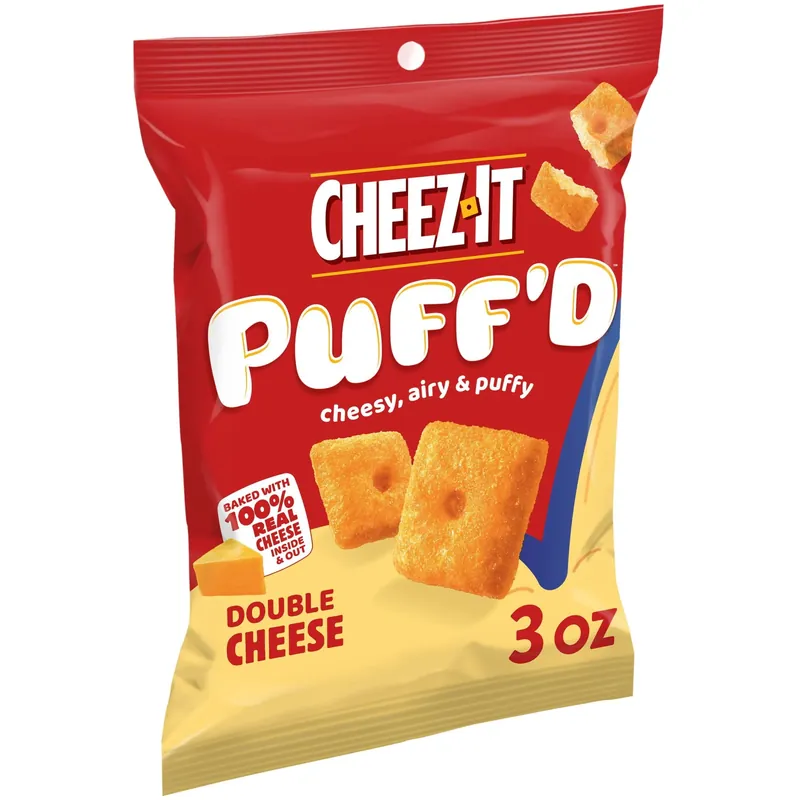 Puff‘d Double Cheese Crackers 3 Oz Bagged