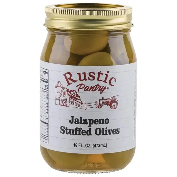 Rustic Pantry 16 Ounce Jalapeno Stuffed Olives