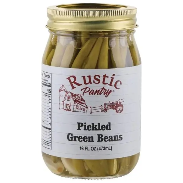 Rustic Pantry 16 Ounce Pickled Green Beans Jar