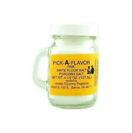 Fine White Popcorn Salt 4.5 Ounce Container For Perfectly Seasoned Popcorn