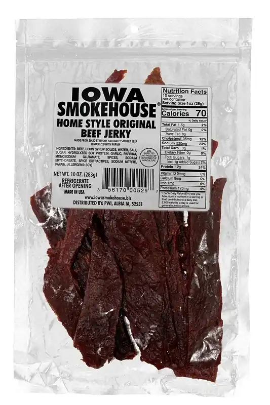 Iowa Smokehouse Original Beef Jerky 10 Oz Packet