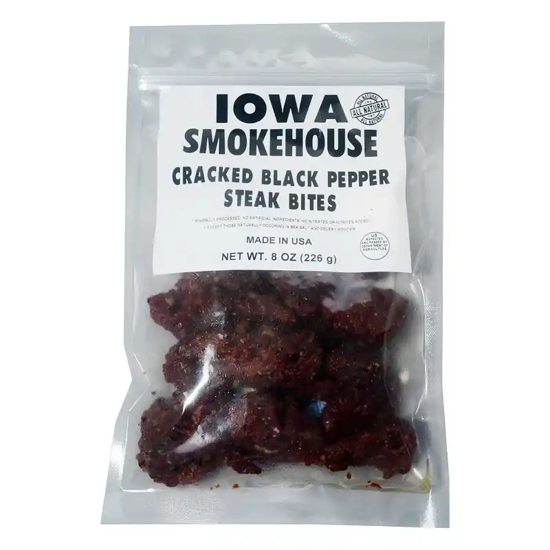 Steak Bites Cracked Black Pepper Jerky, 8-oz.