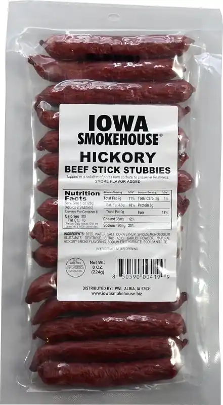 Beef Stick Stubbies, Hickory, 8-oz.