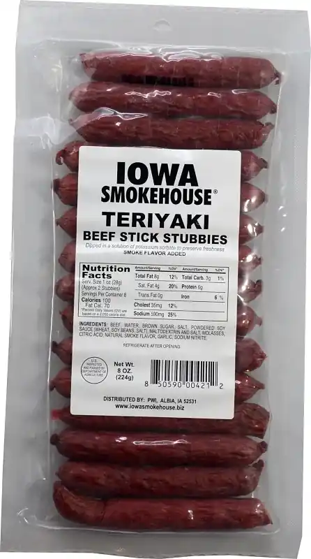 Beef Stick Stubbies, Teriyaki, 8-oz.