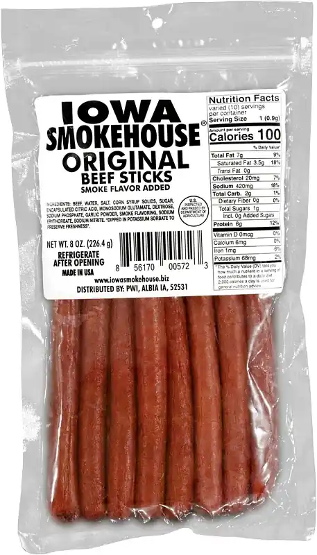 Iowa Smokehouse Original Beef Stick 8 Oz Packet