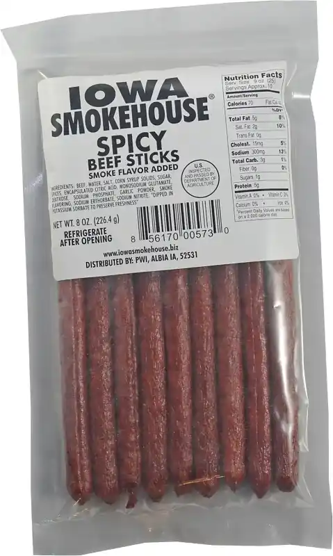 Spicy Beef Stick 8 Oz Resealable Pouch - Premium Usa Beef