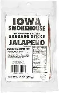 Iowa Smokehouse Jalapeño Sausage Snack Sticks – 16 oz