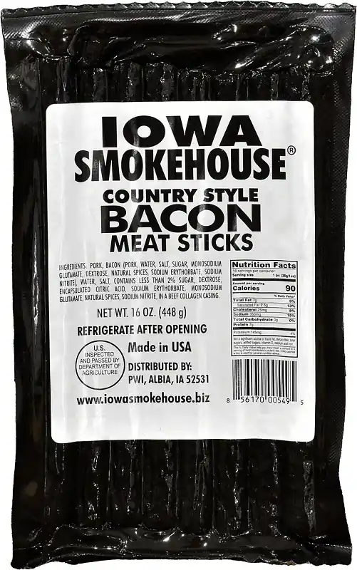 16 Oz. Country Style Bacon Meat Stick - High Protein Snack